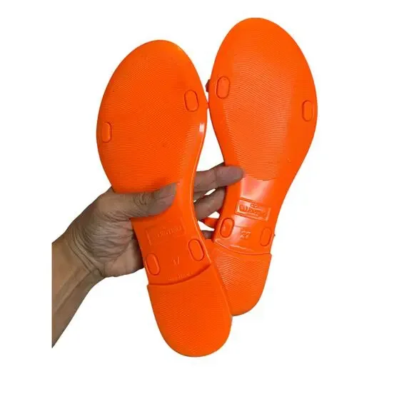 Valentino Garavani Rockstud Jelly Ankle Strap sandals Orange size 37 pre loved - Picture 3 of 9